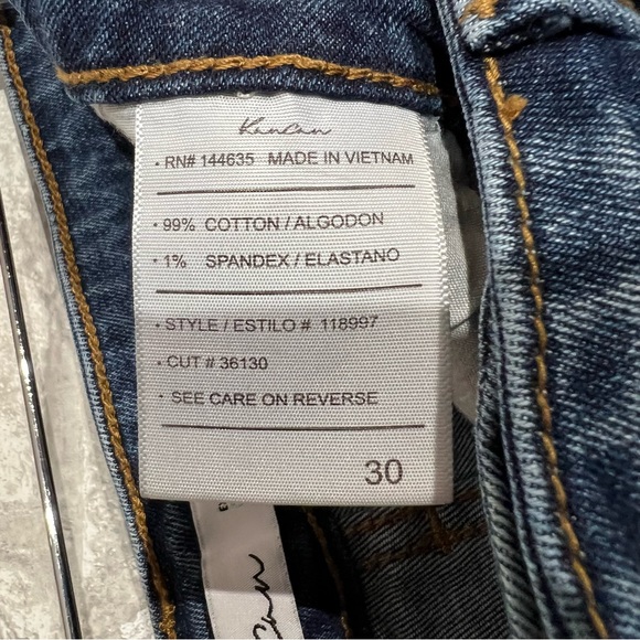 KanCan Women's 30 Distressed Skinny Jeans High Rise Zip Fly Medium Blue Wash - Picture 9 of 10